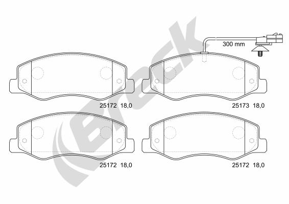 Set placute frana,frana disc 25172 00 703 10 BRECK